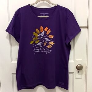Life Is Good Gonna Be Alright XL Purple Crusher T-Shirt